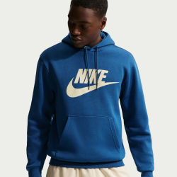 NIKE Club Fleece Hoodie Herren 476 - court blue/court blue/lt khaki L