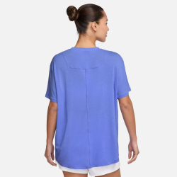 NIKE One Relaxed kurzarm Trainingsshirt Damen 570 - sapphire/white L