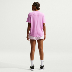 NIKE One Relaxed kurzarm Trainingsshirt Damen 503 - lt magenta/white L