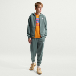 NIKE Club Fleece French Terry Kapuzenjacke Kinder 382 - mineral slate/white L (147-158 cm)
