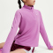 NIKE Dri-FIT 1/2-Zip langarm Trainingsshirt Mädchen 503 - lt magenta/white S (128-137 cm)