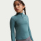 NIKE Dri-FIT 1/2-Zip langarm Trainingsshirt Mädchen 382 - mineral slate/white S (128-137 cm)