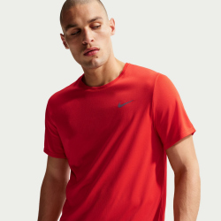 NIKE UV Miler Dri-FIT kurzarm Laufshirt Herren 696 - lt crimson/reflective silv XL