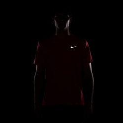 NIKE UV Miler Dri-FIT kurzarm Laufshirt Herren 696 - lt crimson/reflective silv XL