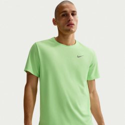 NIKE UV Miler Dri-FIT kurzarm Laufshirt Herren 377 - lime blast/reflective silv XL