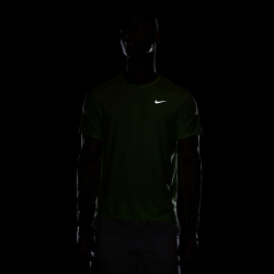 NIKE UV Miler Dri-FIT kurzarm Laufshirt Herren 377 - lime blast/reflective silv XL