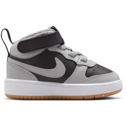 NIKE Court Borough Mid 2 Baby-Sneaker 016 - black/lt smoke grey-white-gum med brown 25