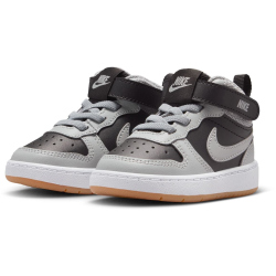 NIKE Court Borough Mid 2 Baby-Sneaker 016 - black/lt smoke grey-white-gum med brown 26