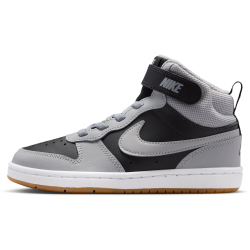 NIKE Court Borough Mid 2 Sneaker Kinder 016 - black/lt smoke grey-white 27.5