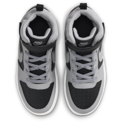 NIKE Court Borough Mid 2 Sneaker Kinder 016 - black/lt smoke grey-white 28