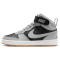 NIKE Court Borough Mid 2 Sneaker Kinder 016 - black/lt smoke grey-white-gum med brown 36.5