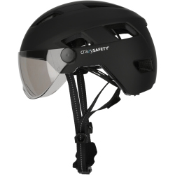 CRAZY SAFETY Oak Fahrradhelm 1001 - black L (55-61 cm)