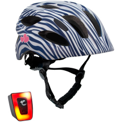 CRAZY SAFETY Cool Stribes Fahrradhelm Kinder 1097 - mole M (54-58 cm)