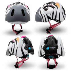 CRAZY SAFETY Zebra Fahrradhelm Kinder