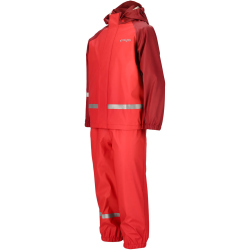 ZigZag Gilbo PU Regenjacke + Regenhose Set Kinder 4120 - biking red 4 (104/110)