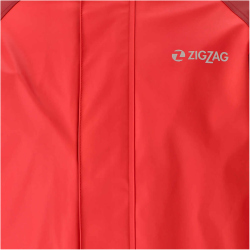 ZigZag Gilbo PU Regenjacke + Regenhose Set Kinder 4120 - biking red 4 (104/110)