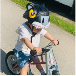 CRAZY SAFETY Panther Fahrradhelm Kinder 1001 - black S...