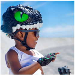 CRAZY SAFETY Dragon Fahrradhelm Kinder 1001 - black S (49-55 cm)
