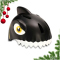CRAZY SAFETY Shark Fahrradhelm Kinder 1001 - black S (49-55 cm)