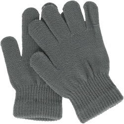 3er Pack ZigZag Neckar Strickhandschuhe Kinder 1001 - black