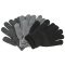 3er Pack ZigZag Neckar Strickhandschuhe Kinder 1001 - black