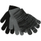 3er Pack ZigZag Neckar Strickhandschuhe Kinder 1001 - black