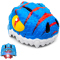 CRAZY SAFETY Dino Fahrradhelm Kinder 0136 - blue S (49-55 cm)