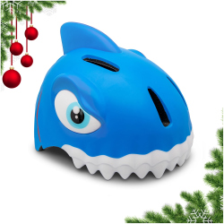 CRAZY SAFETY Shark Fahrradhelm Kinder 0136 - blue S (49-55 cm)