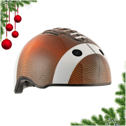 CRAZY SAFETY Football Fahrradhelm Kinder 131 - brown S (49-55 cm)