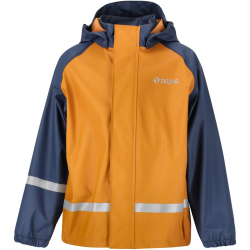 ZigZag Gilbo PU Regenjacke + Regenhose Set Kinder 5101 - buckthorn brown 3 (98/104)