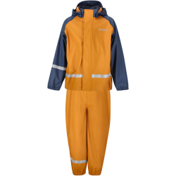 ZigZag Gilbo PU Regenjacke + Regenhose Set Kinder 5101 - buckthorn brown 4 (104/110)