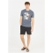 Cruz Maliko Printed T-Shirt Herren 2253 - china blue S