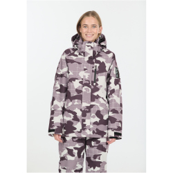 SLOPE Kenai Allover Print Skijacke Damen 4214 - gray ridge XXS