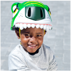 CRAZY SAFETY Tiger Fahrradhelm Kinder 3999 - green S (49-55 cm)