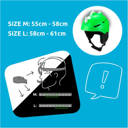 CRAZY SAFETY Bone Spike Skihelm 3999 - green L (58-61 cm)