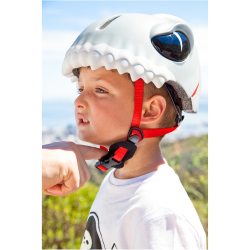 CRAZY SAFETY Shark Fahrradhelm Kinder 0107 - grey S (49-55 cm)