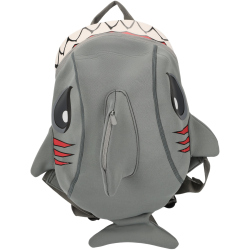 CRAZY SAFETY Shark Rucksack Kinder 0107 - grey