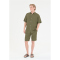 Cruz Micky kurzarm Leinenhemd Herren 3232 - loden green S