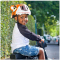 CRAZY SAFETY Tiger Fahrradhelm Kinder 110 - orange S (49-55 cm)