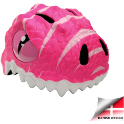 CRAZY SAFETY Dino Fahrradhelm Kinder 0156 - pink S (49-55 cm)