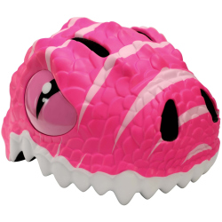 CRAZY SAFETY Dino Fahrradhelm Kinder 0156 - pink S (49-55 cm)