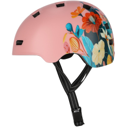CRAZY SAFETY Rampage Flower Fahrradhelm 0156 - pink M...