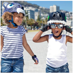 CRAZY SAFETY Leopard Fahrradhelm Kinder 016 - purple S (49-55 cm)
