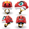 CRAZY SAFETY Dragon Fahrradhelm Kinder 0104 - red S (49-55 cm)