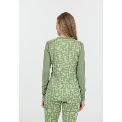 SLOPE Rei Printed Baselayer Skiunterhemd Damen 3144 - smoke green XXS
