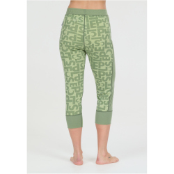SLOPE Rei Printed Baselayer 3/4-Skiunterhose Damen 3144 - smoke green XXS