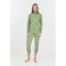 SLOPE Rei Printed Baselayer 3/4-Skiunterhose Damen 3144 - smoke green XXS