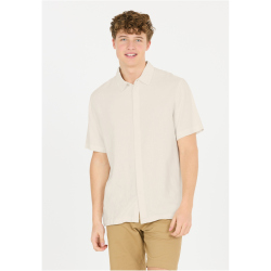 Cruz Micky kurzarm Leinenhemd Herren 1002 - white S