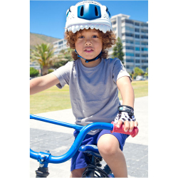 CRAZY SAFETY Tiger Fahrradhelm Kinder 1002 - white S (49-55 cm)