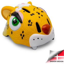 CRAZY SAFETY Leopard Fahrradhelm Kinder 0113 - yellow S (49-55 cm)